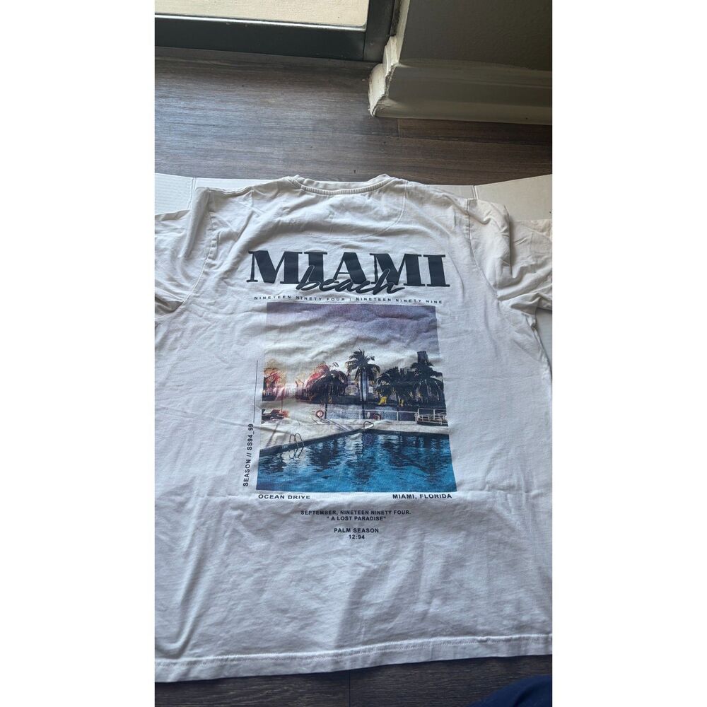 Cactus Man Ricky Singh Miami Beach Graphic T-Shirt XXL Ocean Drive Palm Season